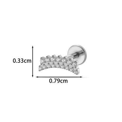 G23/F136 Titanium Internal Thread Lip & Cartilage Studs – Heart, Cross & 10 Classic Designs | Gold & Silver