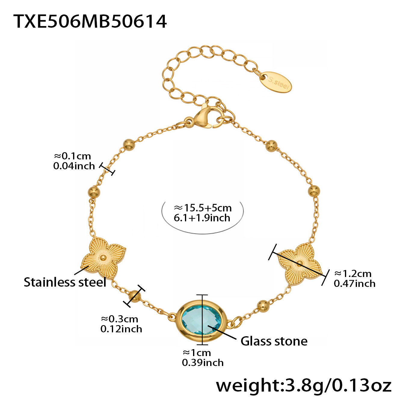 Stainless Steel Oval Gemstone Jewelry Series – Long Pendant Necklace · Bracelet · Drop Earrings | WANTI Jewelry