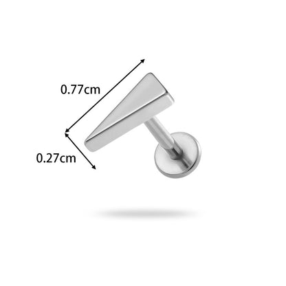 Implant Grade G23 ASTM F136 Titanium Geometric Labret Stud | Push Pin Flat Back 16G Lip & Cartilage Piercing Jewelry