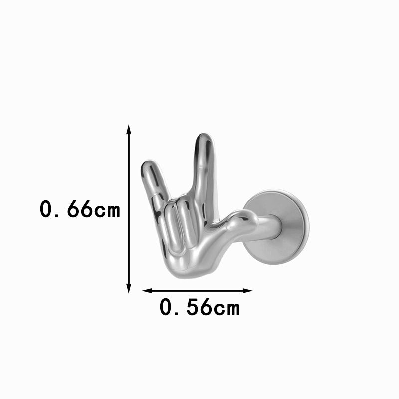 Titanium Internally Threaded Flat Back Piercing Stud for Cartilage
