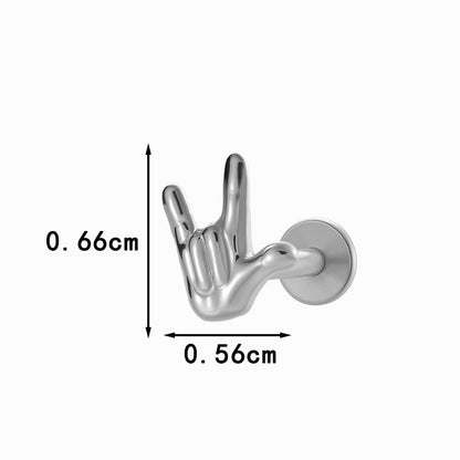 Titanium Internally Threaded Flat Back Piercing Stud for Cartilage