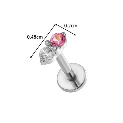G23/F136 Titanium Zircon Star & Geometric Lip & Cartilage Piercing | Stylish & Hypoallergenic Jewelry