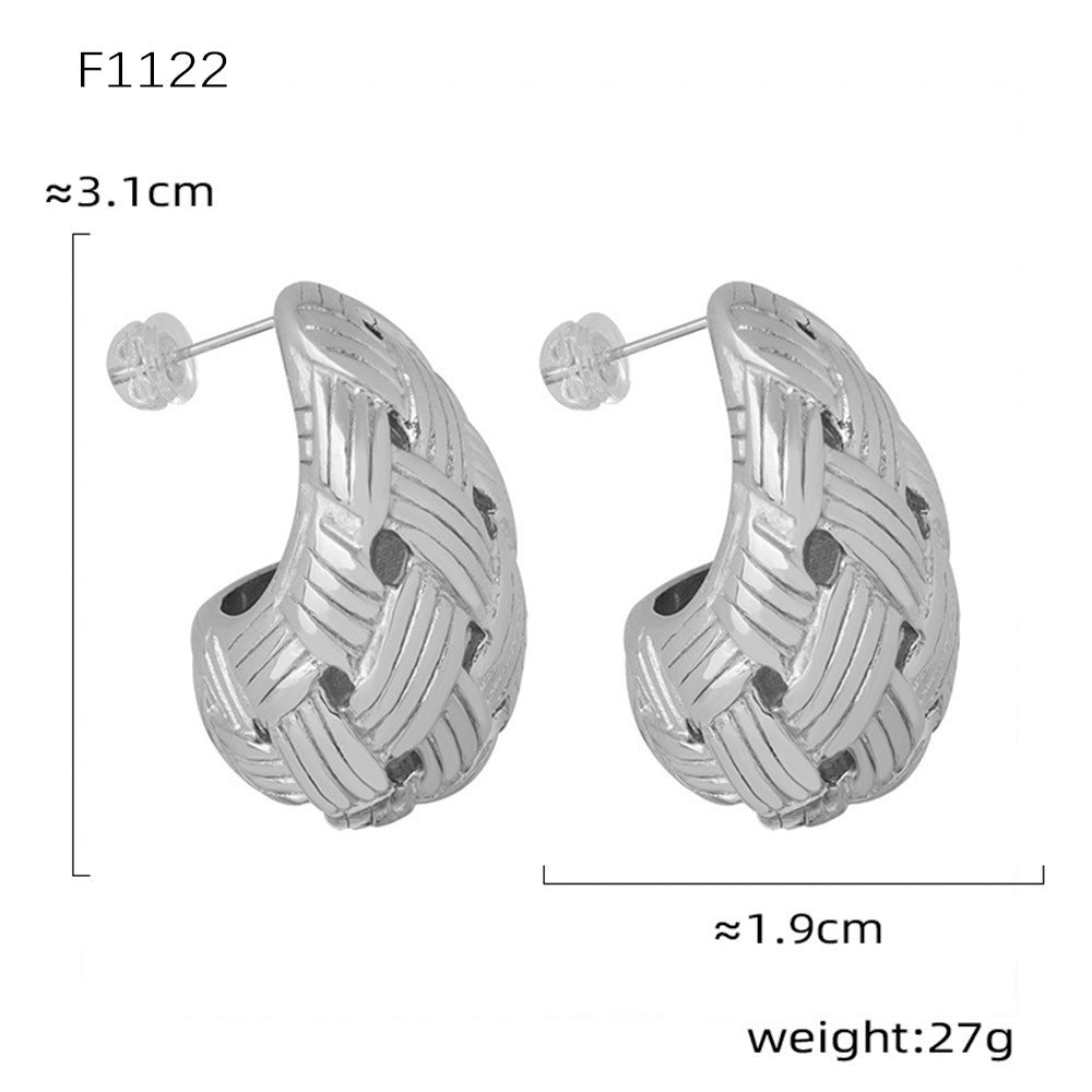 Elegant Teardrop Zircon Earrings – Stainless Steel Enamel, Pearl & Rhinestone Collection | Hypoallergenic Fashion Jewelry