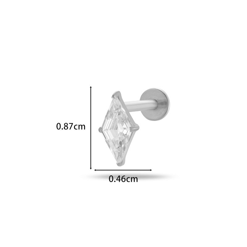 G23/F136 Titanium Flower Flat Back Labret Stud – 9 Designs | Hypoallergenic Cartilage Piercing Jewelry