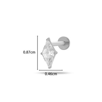 G23/F136 Titanium Flower Flat Back Labret Stud – 9 Designs | Hypoallergenic Cartilage Piercing Jewelry