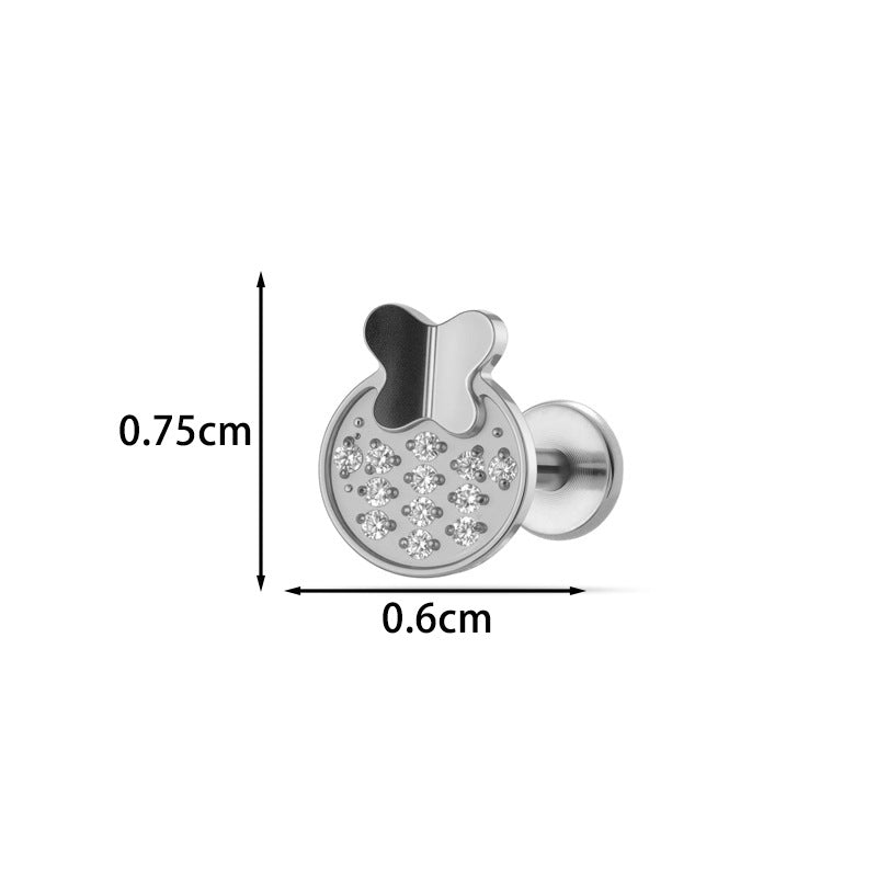 G23/F136 Titanium Internal Thread Lip & Cartilage Studs – Heart, Cross & 10 Classic Designs | Gold & Silver