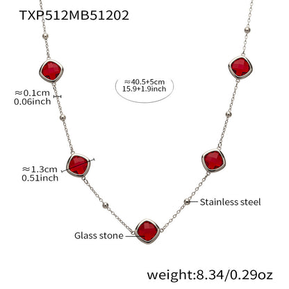 Modern Geometric Glass Jewelry | Stainless Steel Necklaces, Bracelets & Earrings