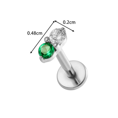 G23/F136 Titanium Zircon Star & Geometric Lip & Cartilage Piercing | Stylish & Hypoallergenic Jewelry