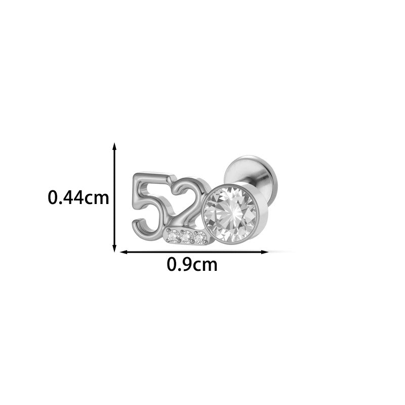G23 F136 Titanium Geometric Flat Back Labret Stud – Internal Thread Cartilage & Lip Piercing