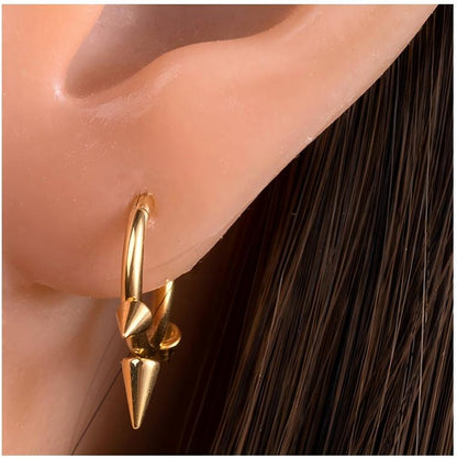 G23 Titanium Spike Hoop Earrings | Hypoallergenic Hinged Clicker Piercing Jewelry for Men & Women