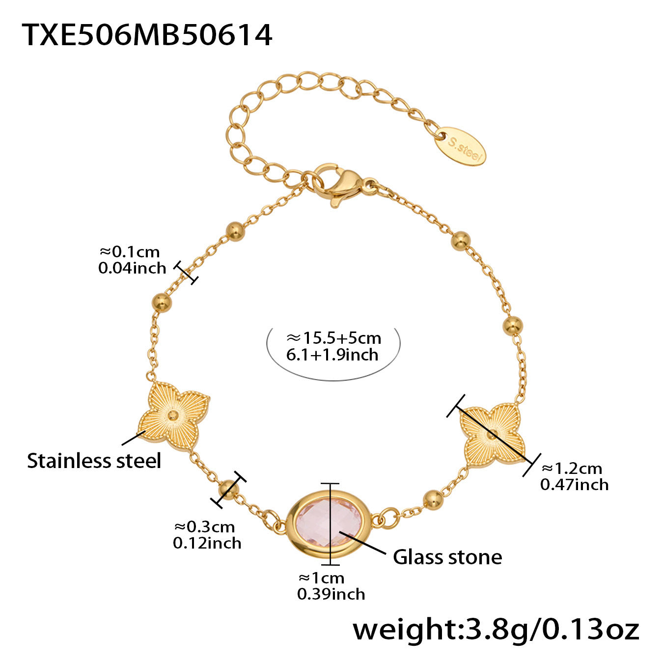 Stainless Steel Oval Gemstone Jewelry Series – Long Pendant Necklace · Bracelet · Drop Earrings | WANTI Jewelry