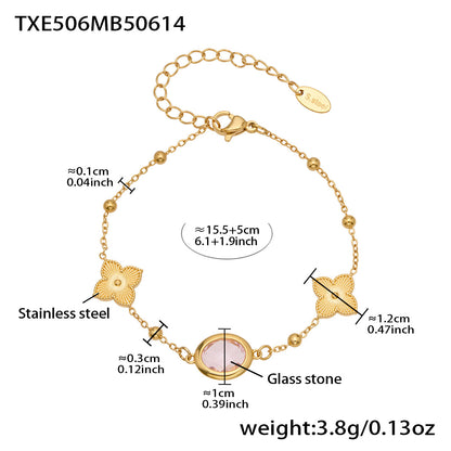 Stainless Steel Oval Gemstone Jewelry Series – Long Pendant Necklace · Bracelet · Drop Earrings | WANTI Jewelry