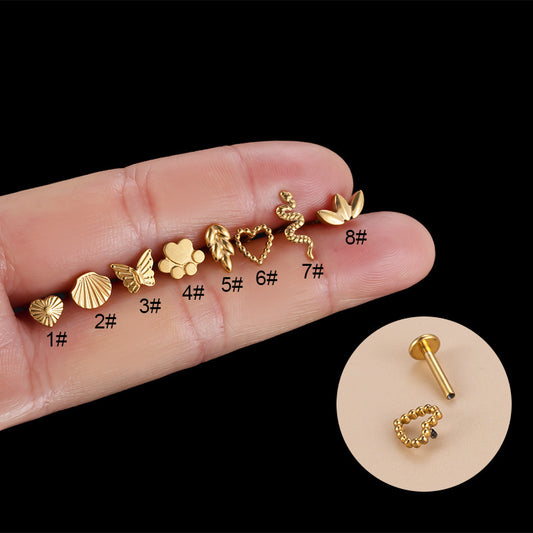 Titanium Cartilage Piercing Stud – Hypoallergenic, Lightweight & Sparkling