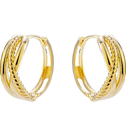 14K Solid Gold Bow Threaded Earrings – Cute & Elegant Pierced Studs for Women