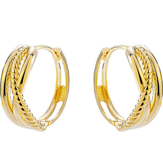 14K Solid Gold Bow Threaded Earrings – Cute & Elegant Pierced Studs for Women