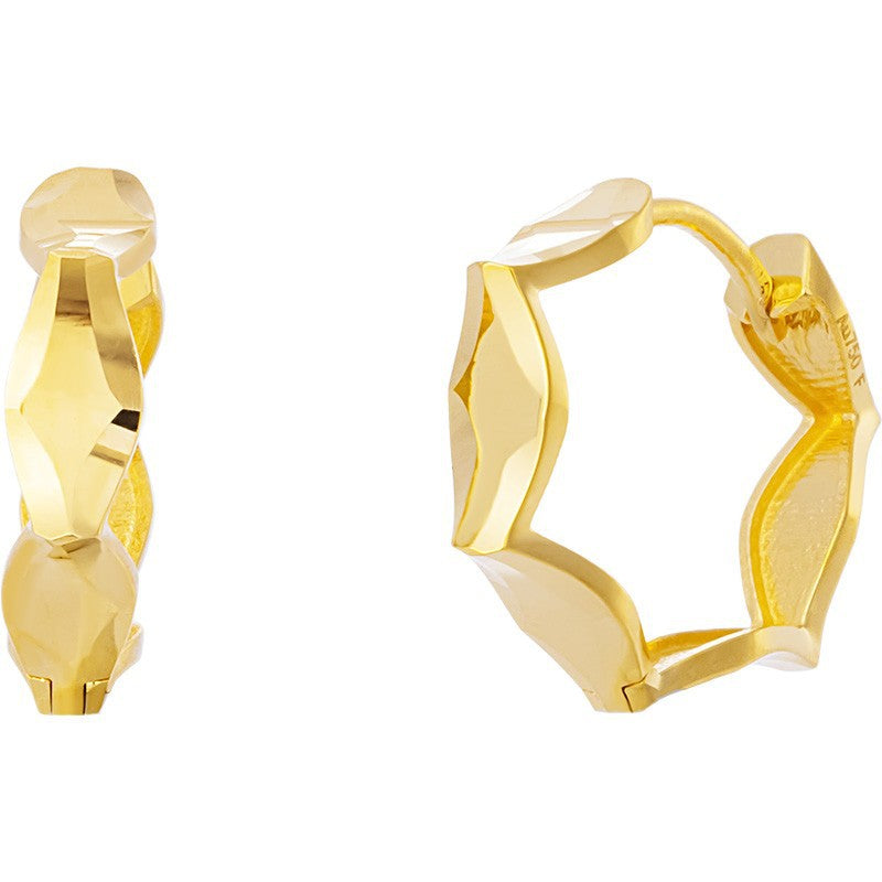 14K Gold Honeycomb Geometric Earrings – Set of 5 Pairs | Lightweight & Hypoallergenic