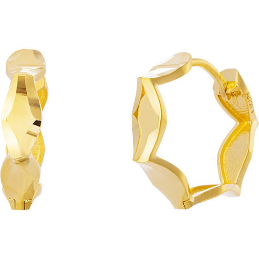 14K Gold Honeycomb Geometric Earrings – Set of 5 Pairs | Lightweight & Hypoallergenic