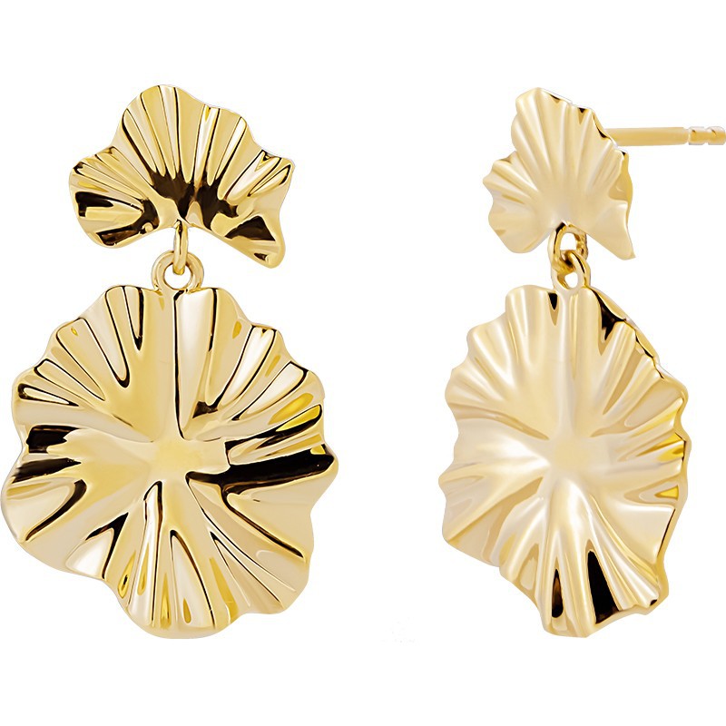 14K Gold Flower  Piercing  Stud(Pair)