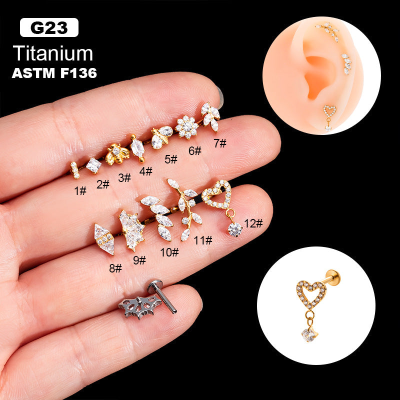 Titanium Alloy Piercing Earrings – Hypoallergenic, Lightweight & Stylish Cartilage Jewelry