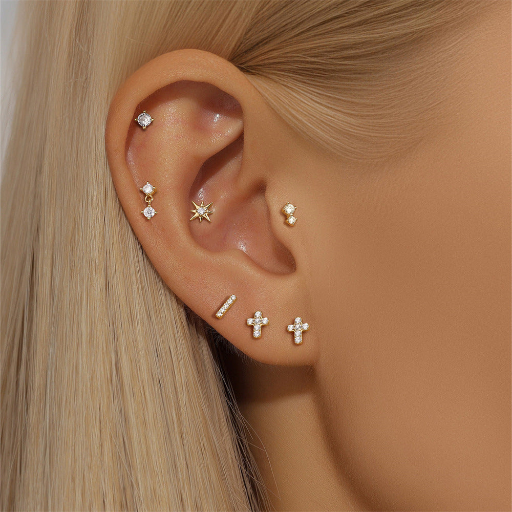 14K Gold Teardrop Zircon Stud Earrings – Dainty, Hypoallergenic & Everyday Chic