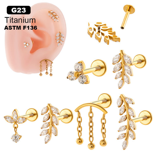 Flat-Top Titanium Screw-In Piercing Stud – Hypoallergenic Flat Back Jewelry