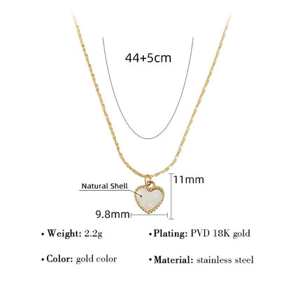 Affordable Luxury  Heart Titanium Steel  316L Stainless Steel Necklace |  Heart Pendant Designs