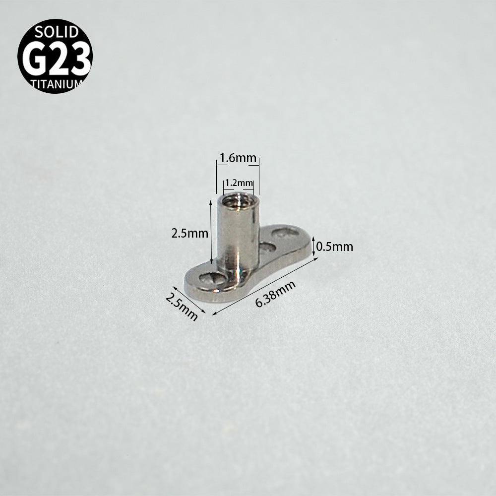 ASTM F136 Titanium Opal Heart Dermal – Minimal Collarbone Skin Implant Jewelry