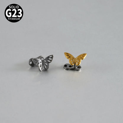 ASTM F136 Titanium Multi-Hole Hollow Butterfly Dermal Anchor Implant – Elegant Skin Implant Piercing Jewelry