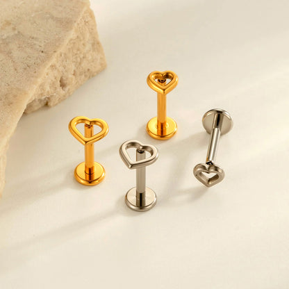 Minimalist Titanium Flat Disc Push Pin Stud – Hypoallergenic Cartilage Piercing Jewelry