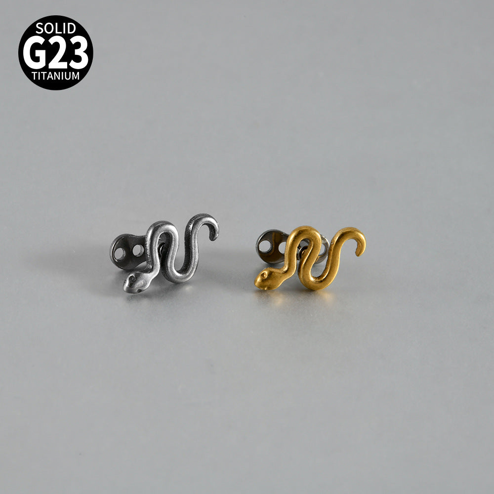 ASTM F136 Titanium Snake Dermal Anchor – Internally Threaded Surface & Collarbone Piercing Jewelry