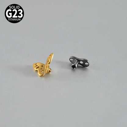 ASTM F136 Titanium Multi-Hole Hollow Butterfly Dermal Anchor Implant – Elegant Skin Implant Piercing Jewelry