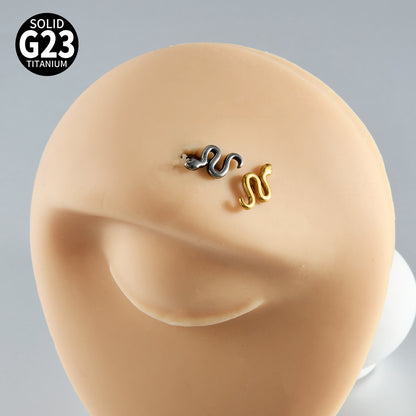 ASTM F136 Titanium Snake Dermal Anchor – Internally Threaded Surface & Collarbone Piercing Jewelry