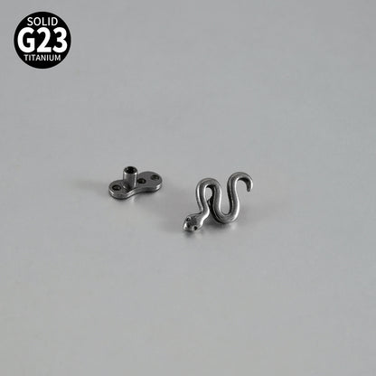 ASTM F136 Titanium Snake Dermal Anchor – Internally Threaded Surface & Collarbone Piercing Jewelry