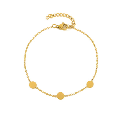 18K Gold Plated Titanium Steel Bohemian Style Multicolor Beaded Evil Eye Pendant Bracelet Set