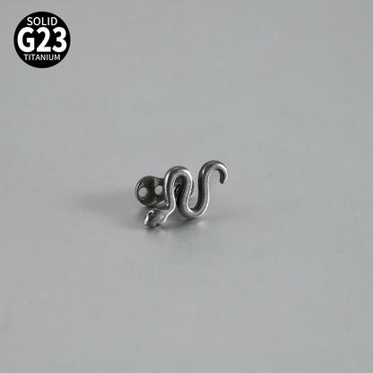 ASTM F136 Titanium Snake Dermal Anchor – Internally Threaded Surface & Collarbone Piercing Jewelry