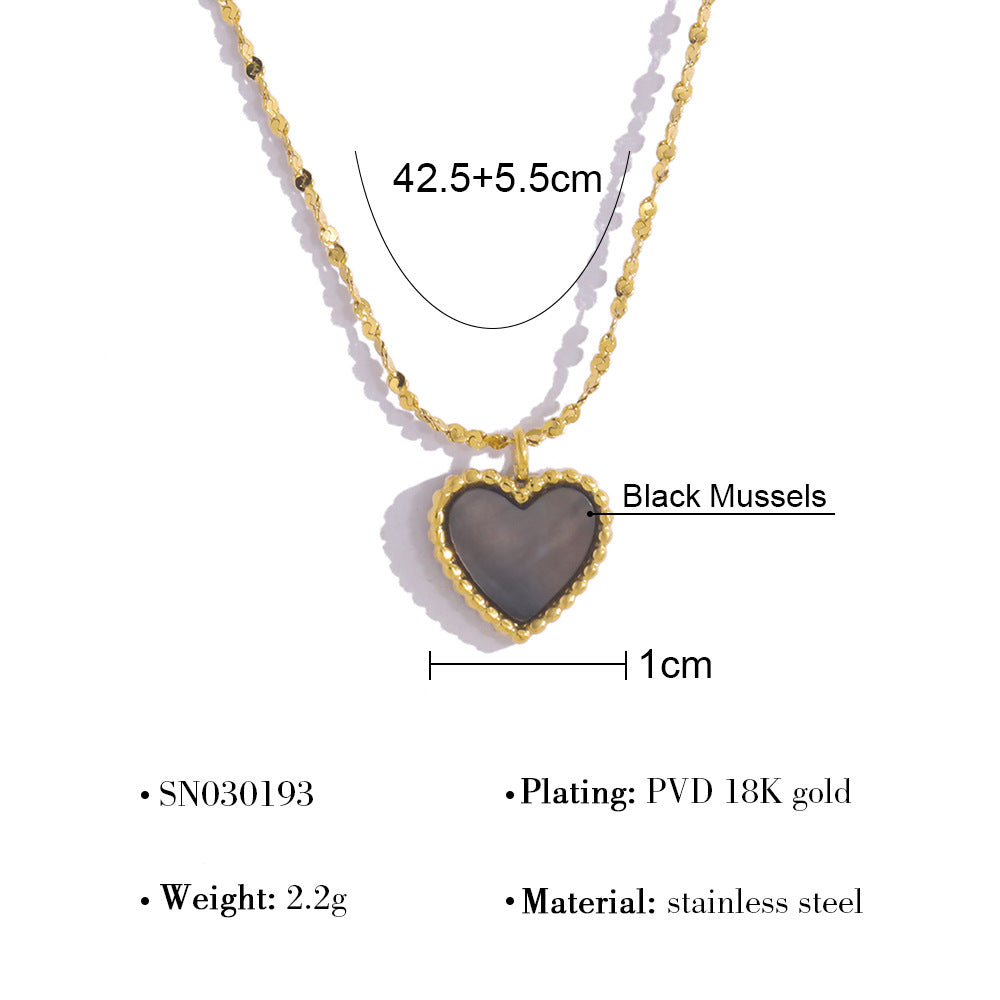 Affordable Luxury  Heart Titanium Steel  316L Stainless Steel Necklace |  Heart Pendant Designs