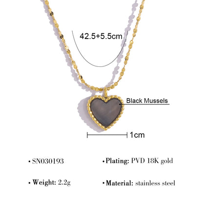 Affordable Luxury  Heart Titanium Steel  316L Stainless Steel Necklace |  Heart Pendant Designs
