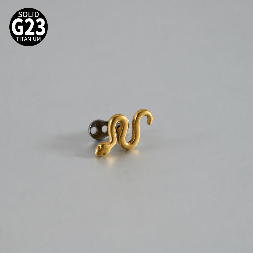 ASTM F136 Titanium Snake Dermal Anchor – Internally Threaded Surface & Collarbone Piercing Jewelry