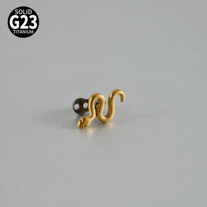 ASTM F136 Titanium Snake Dermal Anchor – Internally Threaded Surface & Collarbone Piercing Jewelry