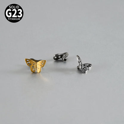 ASTM F136 Titanium Multi-Hole Hollow Butterfly Dermal Anchor Implant – Elegant Skin Implant Piercing Jewelry