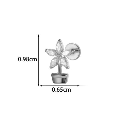 G23/F136 Titanium Internal Thread Lip & Cartilage Studs – Heart, Cross & 10 Classic Designs | Gold & Silver