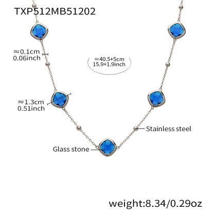 Modern Geometric Glass Jewelry | Stainless Steel Necklaces, Bracelets & Earrings