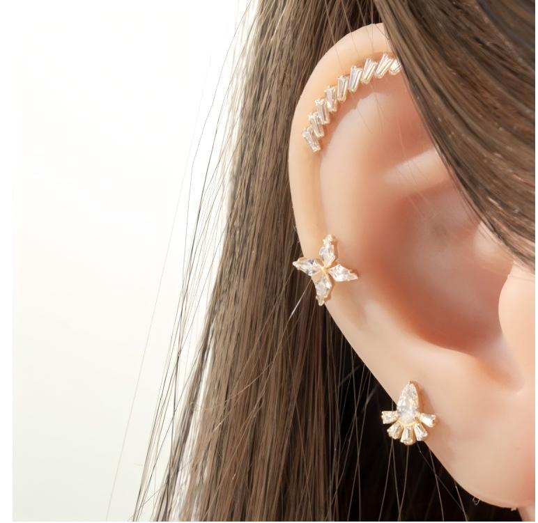 G23/F136 Titanium Zircon Piercing Studs | Internally Threaded Lip Labret & Cartilage Jewelry for Sensitive Skin