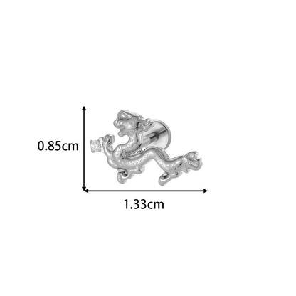 G23/F136 Titanium Internally Threaded Flat Back Lip Studs Cactus Star Flower Piercing Jewelry – Hypoallergenic Cartilage Earrings for Daily & Professional Use