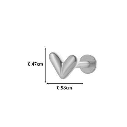 F136 Titanium Internally Threaded CZ Cartilage Stud Earrings – Flat Back Piercing Jewelry