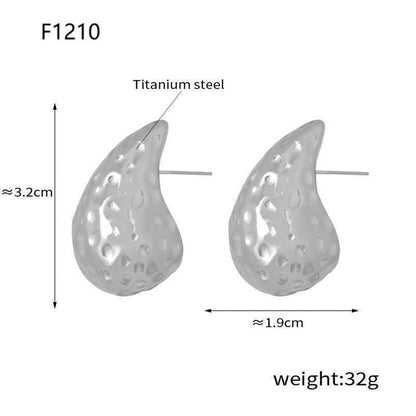 Elegant Teardrop Zircon Earrings – Stainless Steel Enamel, Pearl & Rhinestone Collection | Hypoallergenic Fashion Jewelry