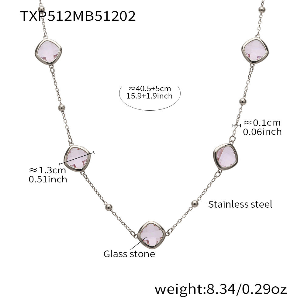 Modern Geometric Glass Jewelry | Stainless Steel Necklaces, Bracelets & Earrings