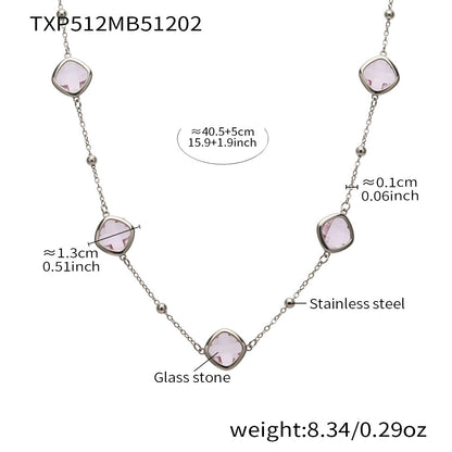 Modern Geometric Glass Jewelry | Stainless Steel Necklaces, Bracelets & Earrings