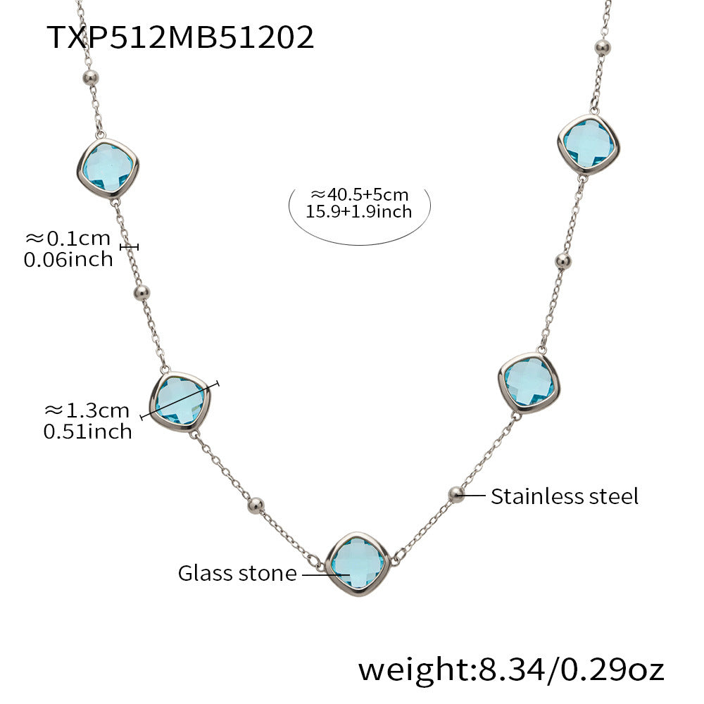 Modern Geometric Glass Jewelry | Stainless Steel Necklaces, Bracelets & Earrings