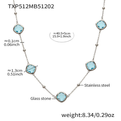 Modern Geometric Glass Jewelry | Stainless Steel Necklaces, Bracelets & Earrings